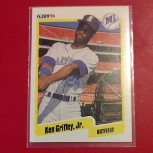 Ken Griffey Jr. 1990 Fleer #513 Seattle Mariners Baseball Card